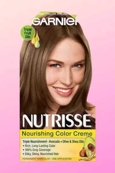 Garnier Hair Color Nutrisse Nourishing Creme, 61 Light Ash Brown (Mochaccino)