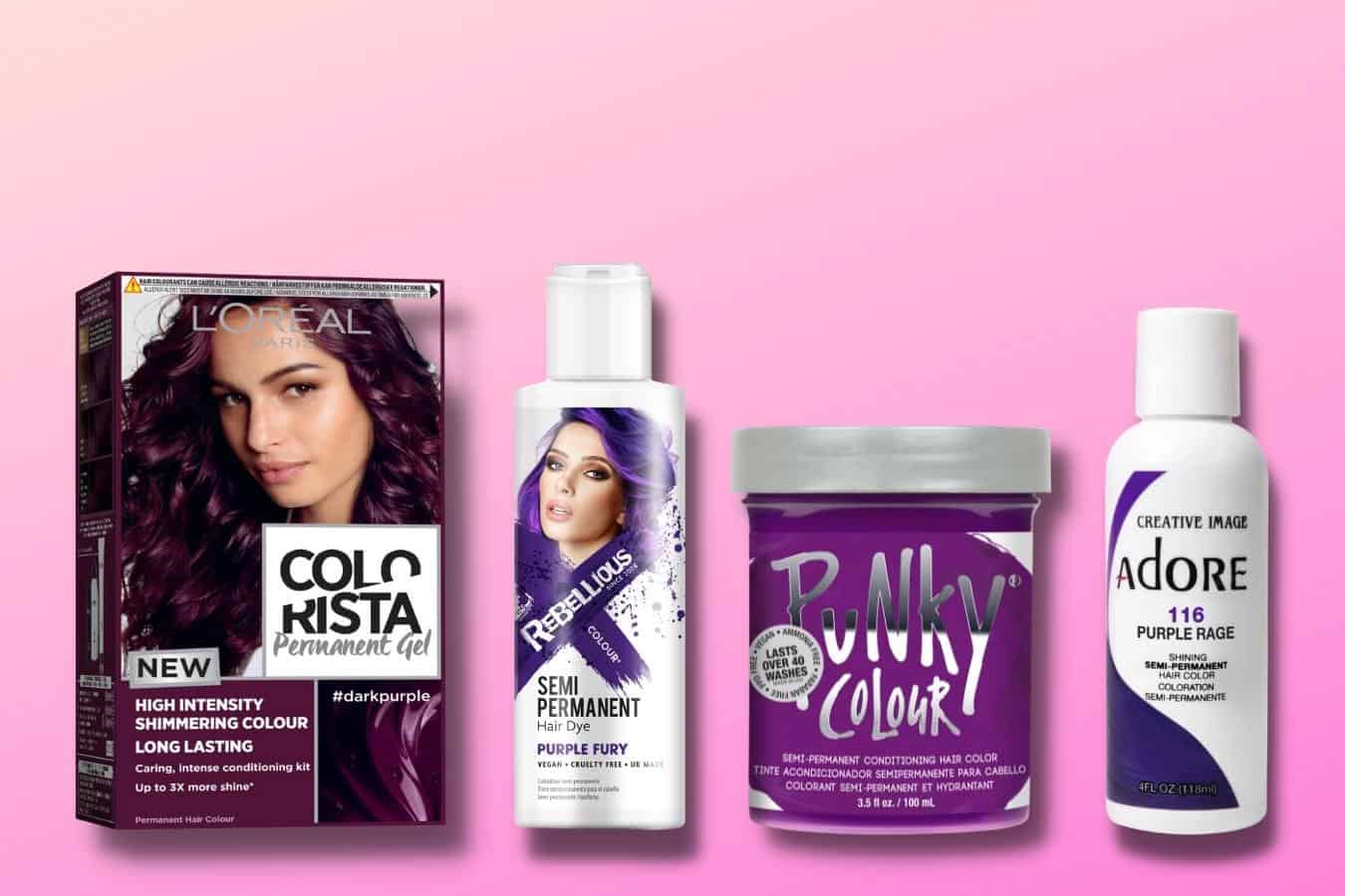 Purple Hair Dyes For Dark Hair Without Bleach
