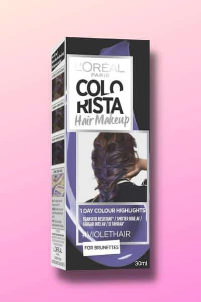 Colorista Hair Makeup Temporary Brunette Hair Color In Violet Purple