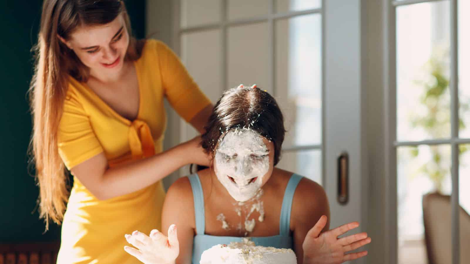 Pushing Someone_s Face Into a Cake