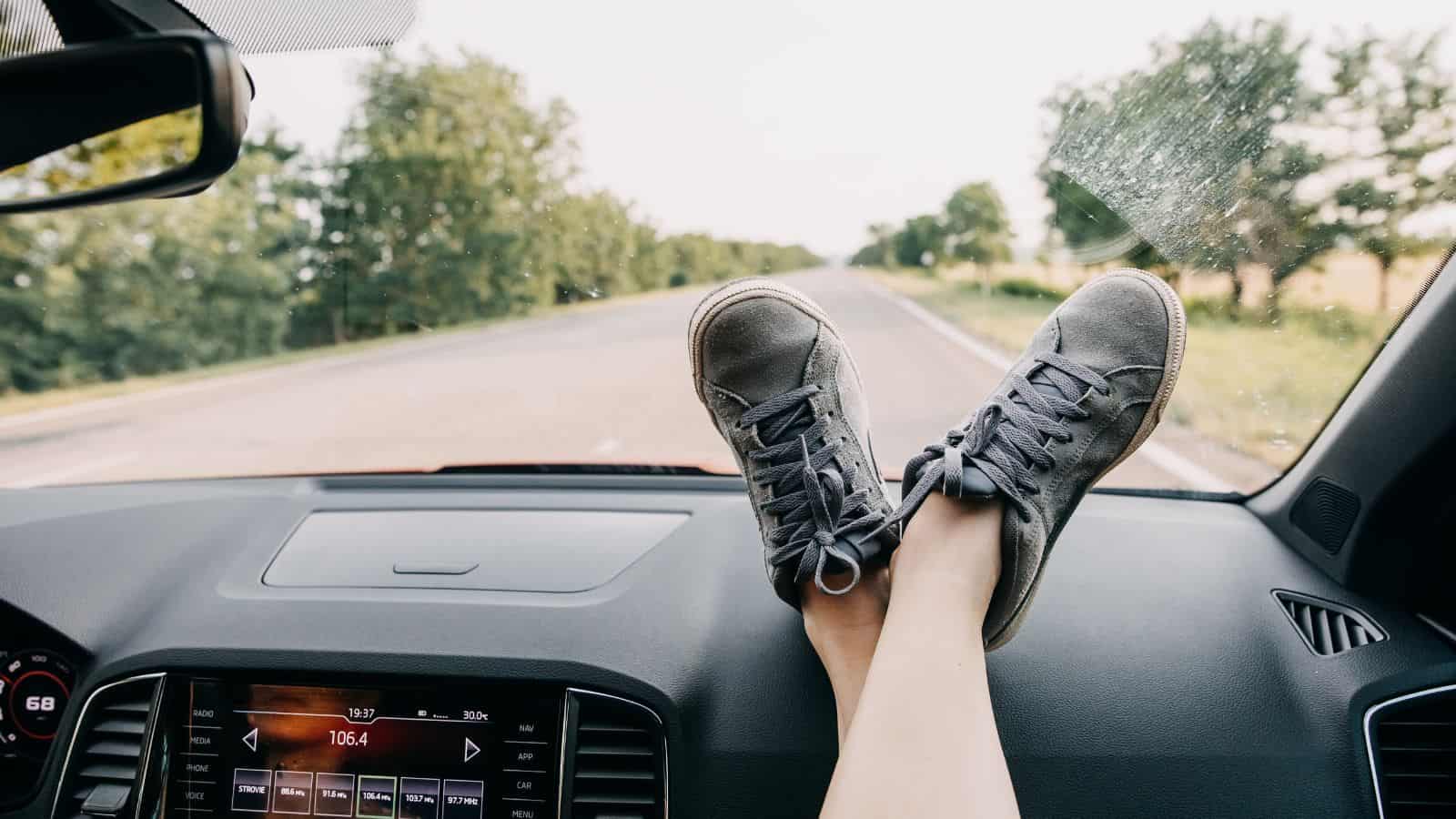 Putting Your Feet on a Car Dashboard